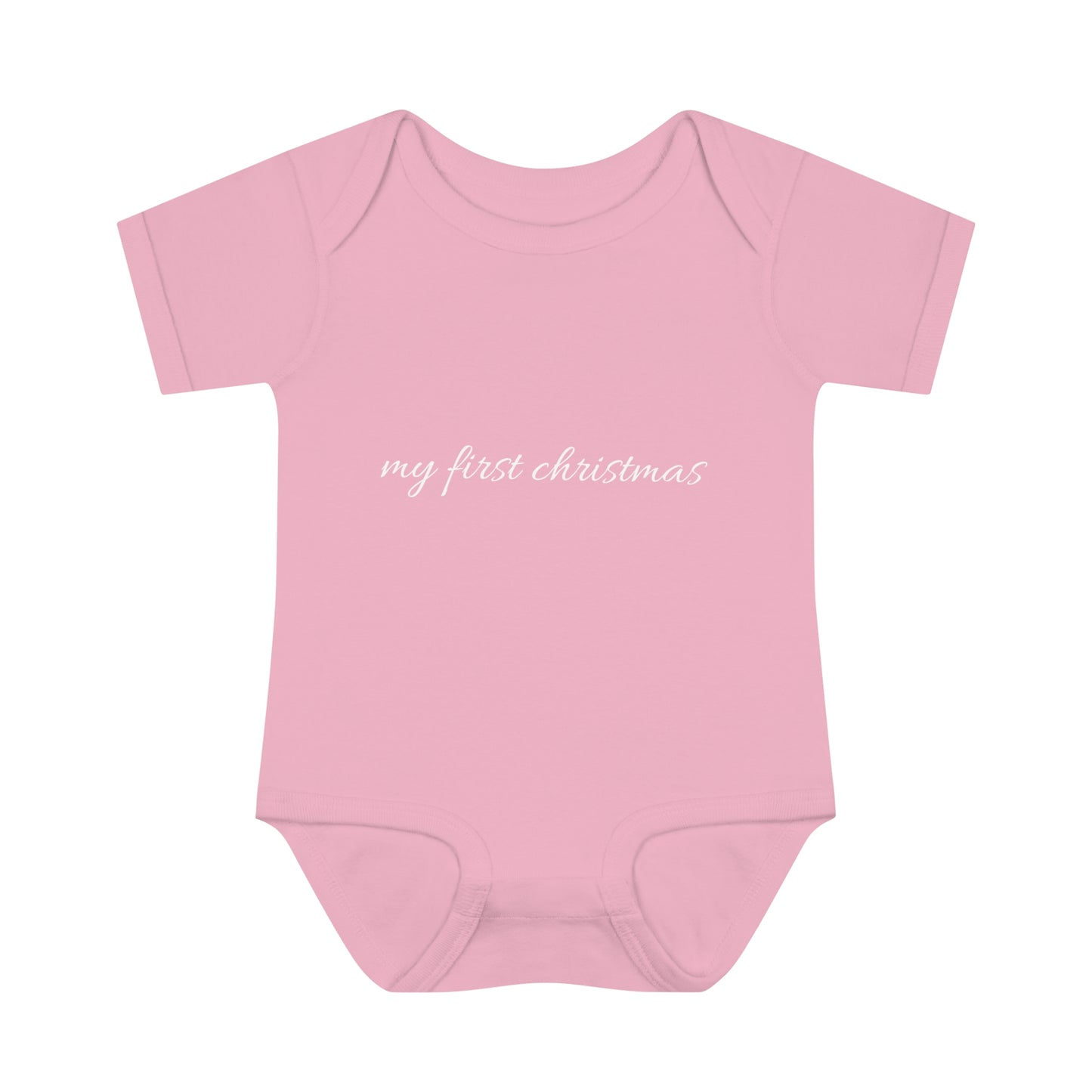 My First Christmas Short Sleeve Onesie Infant Baby Rib Bodysuit