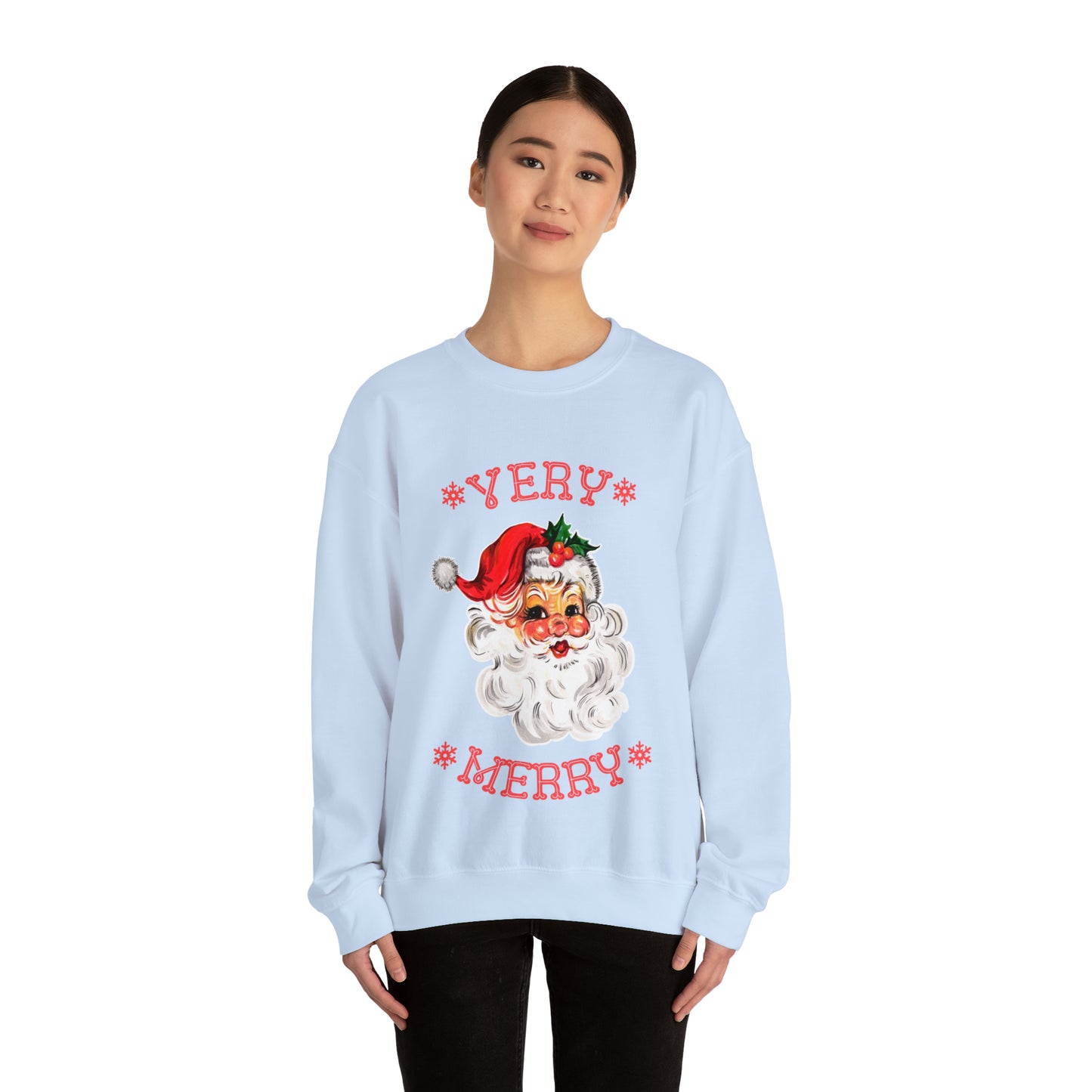 Very Merry Santa Christmas Women's Crewneck Sweatshirt