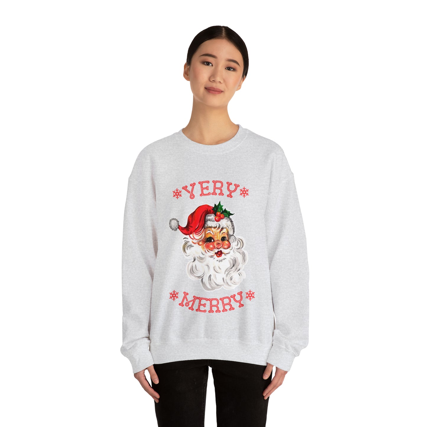 Very Merry Santa Christmas Women's Crewneck Sweatshirt