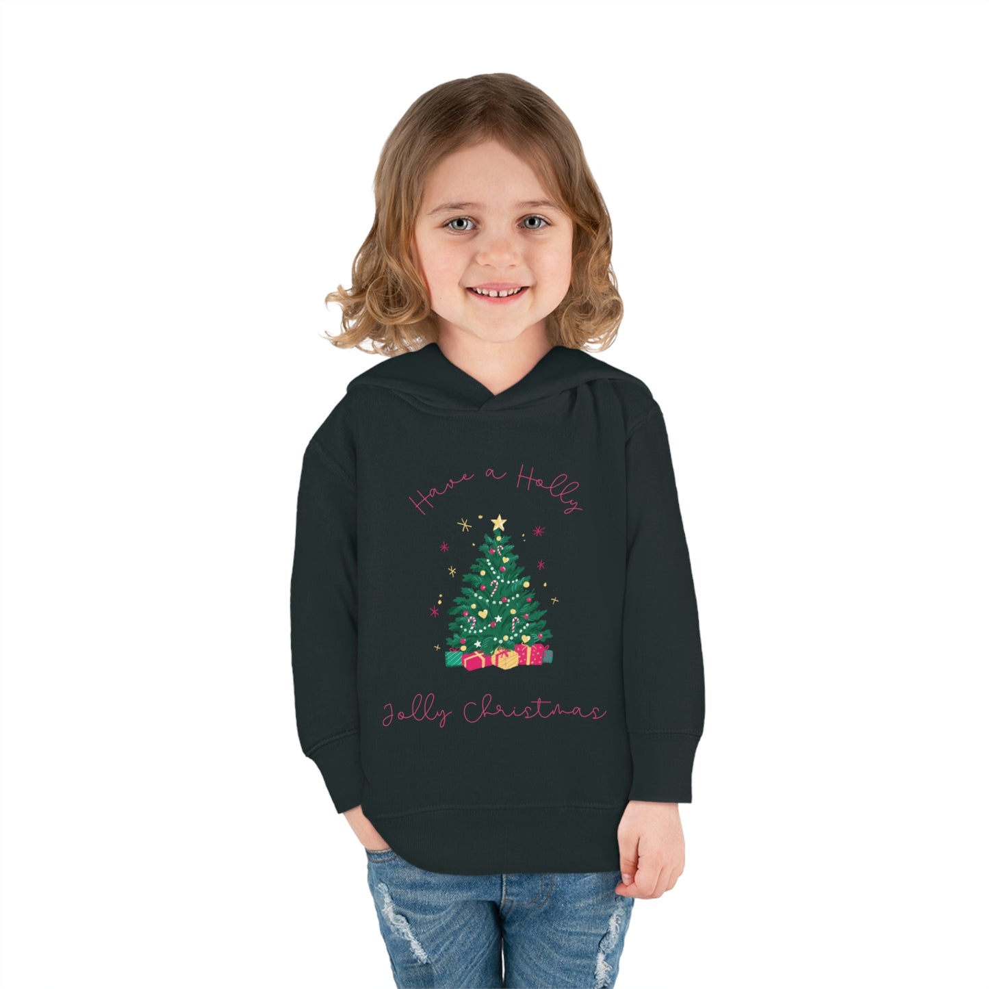 Toddler Holly Jolly Christmas Pullover Fleece Hoodie