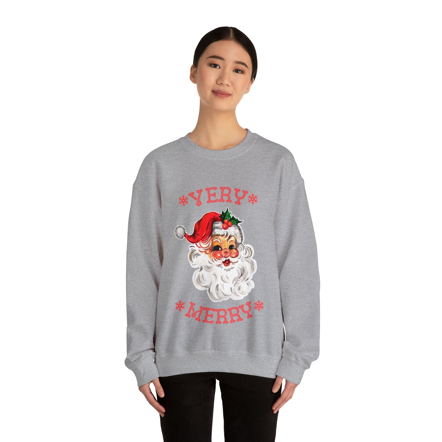 Very Merry Santa Christmas Women's Crewneck Sweatshirt