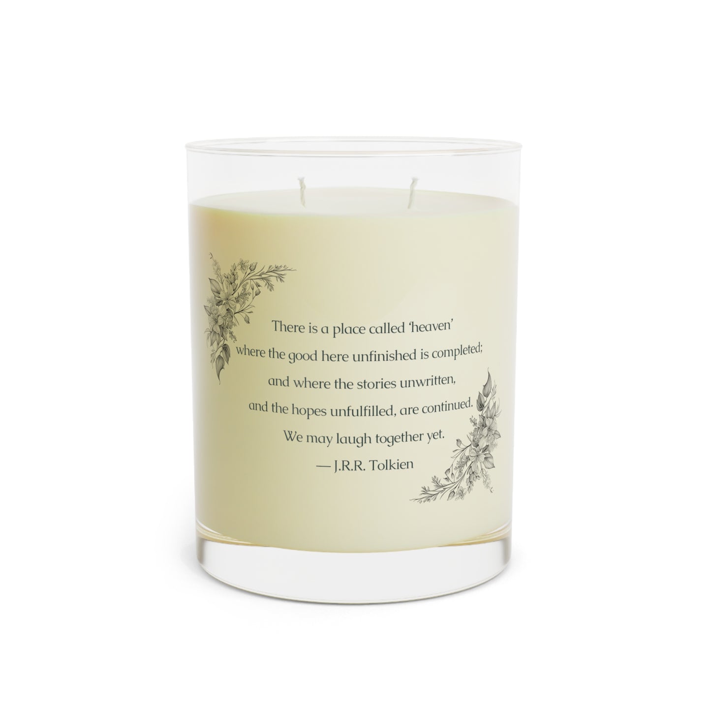 J.R.R. Tolkien Heaven Quote Scented Candle - Full Glass, 11oz