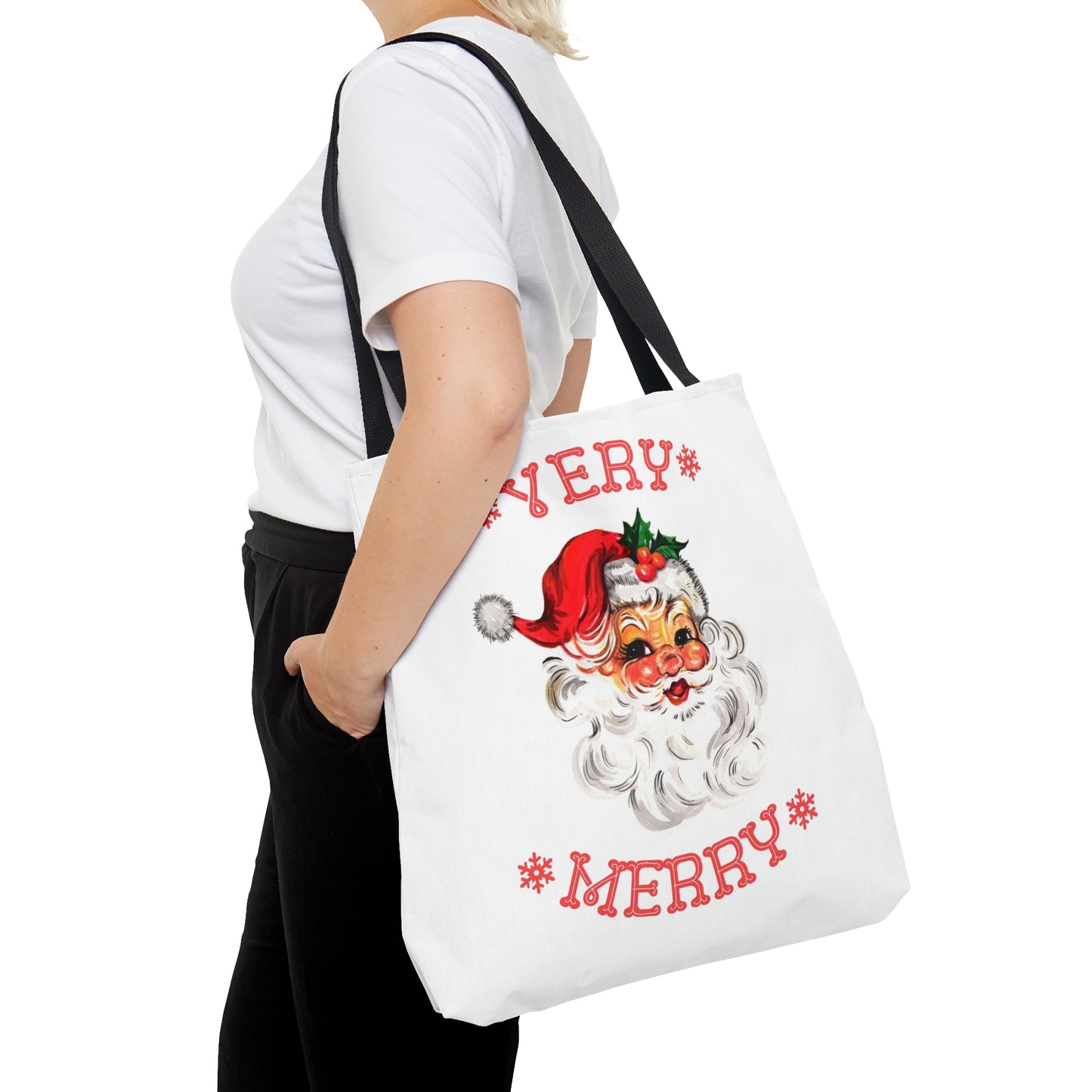 Very Merry Santa Christmas Tote Bag