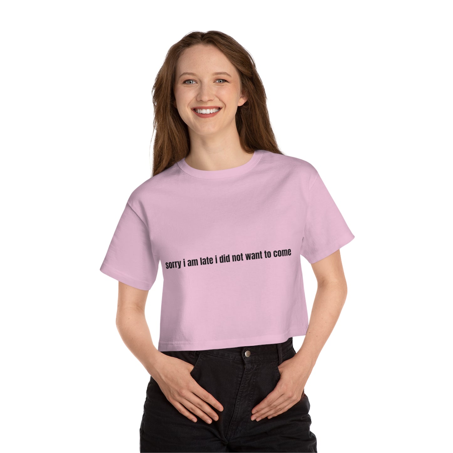 I'm Sorry I am Late I Didn't Want To Come Women's Heritage Cropped T-Shirt