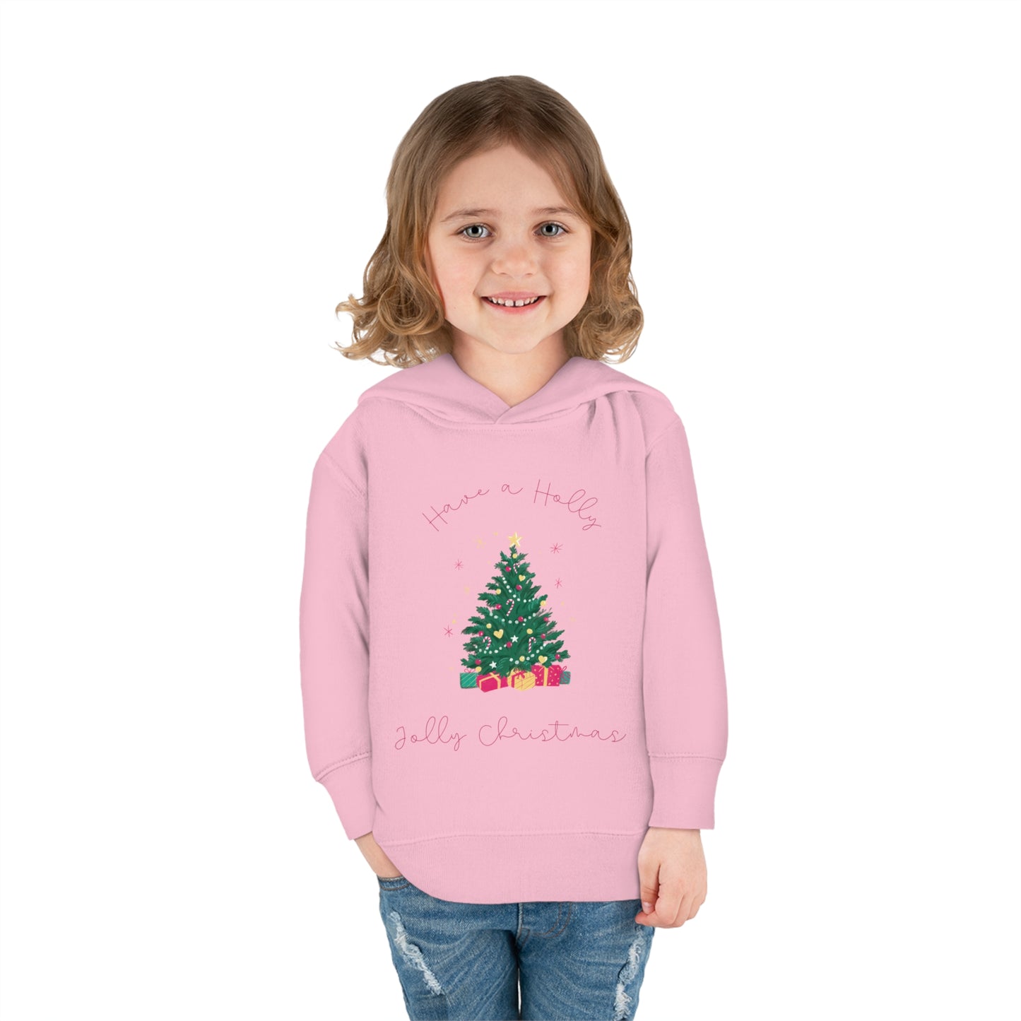 Toddler Holly Jolly Christmas Pullover Fleece Hoodie