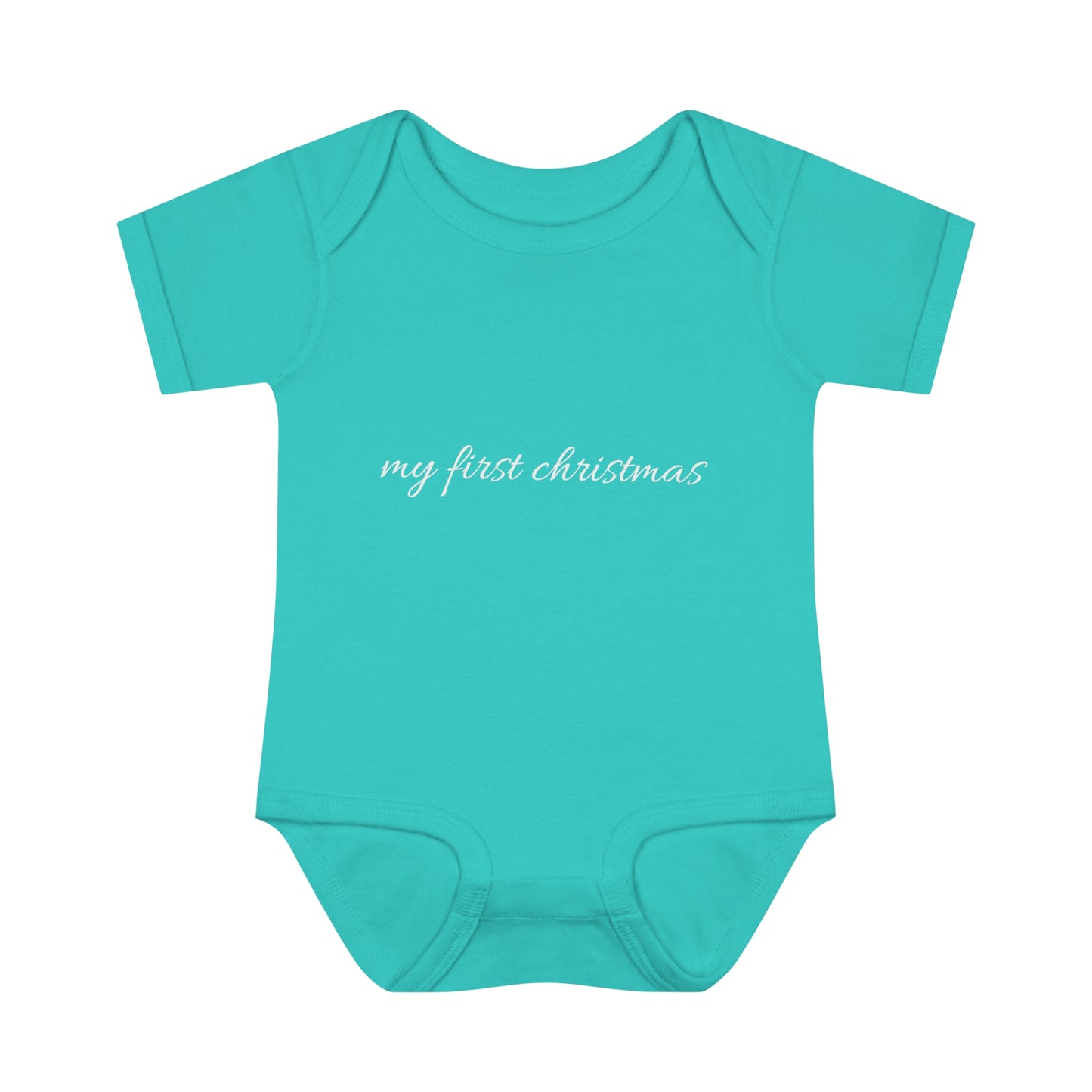 My First Christmas Short Sleeve Onesie Infant Baby Rib Bodysuit