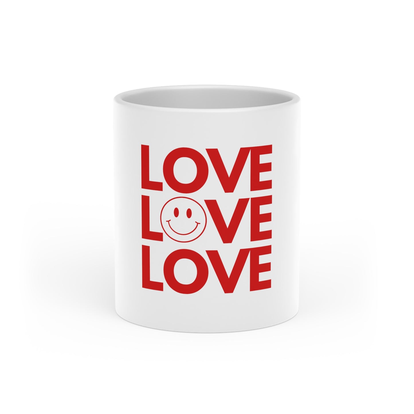 Smiley Face Love Heart-Shaped Mug