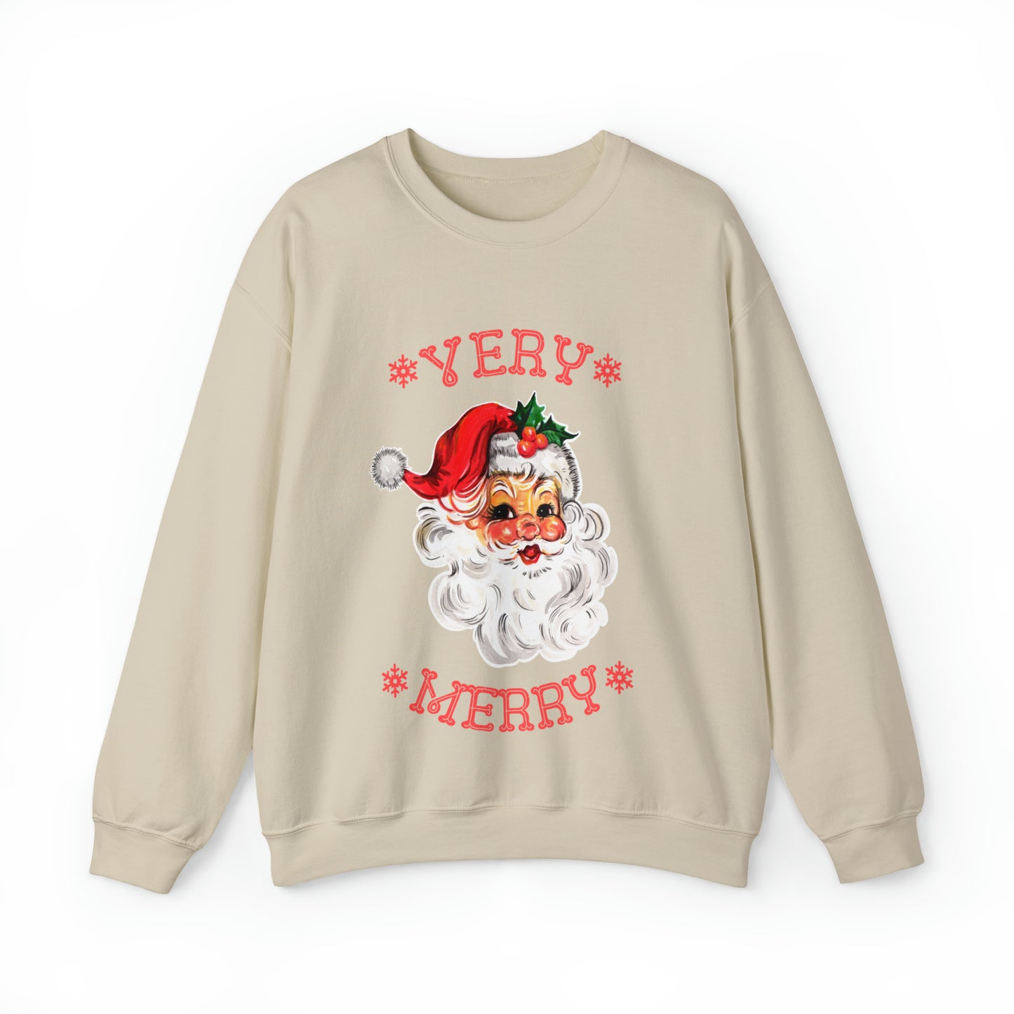 Very Merry Santa Christmas Women's Crewneck Sweatshirt