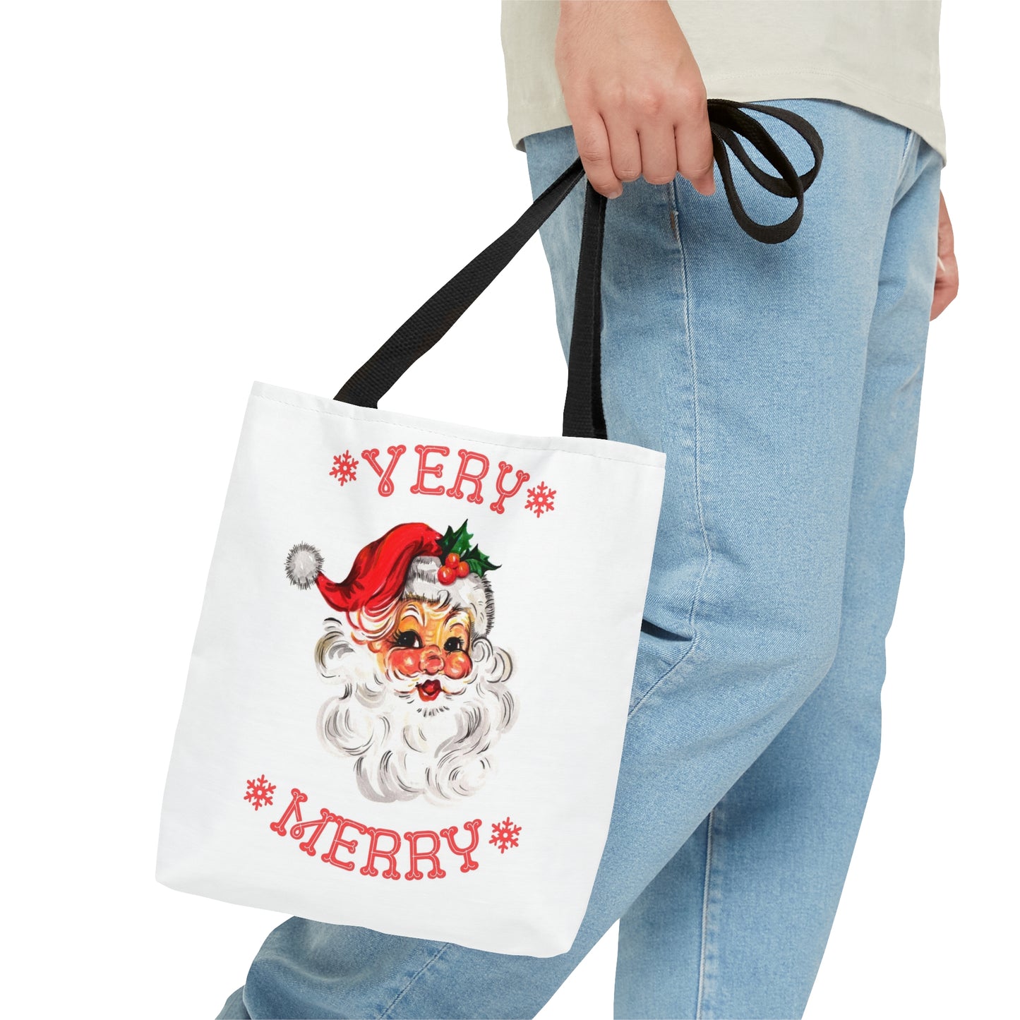 Very Merry Santa Christmas Tote Bag