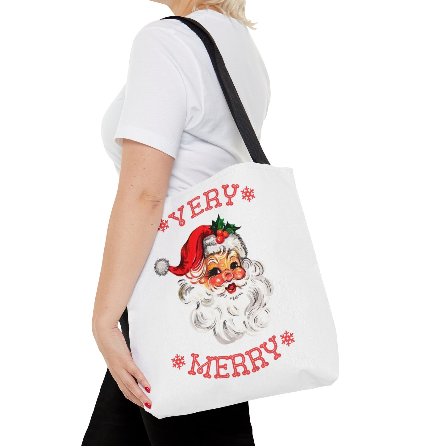 Very Merry Santa Christmas Tote Bag