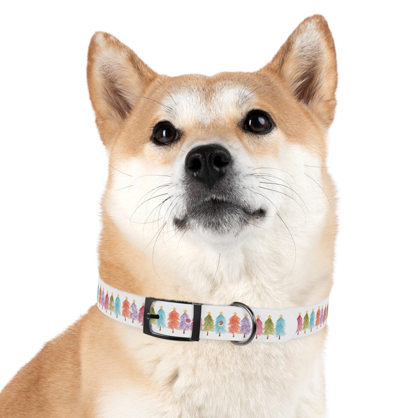 Colorful Christmas Tree Dog Collar