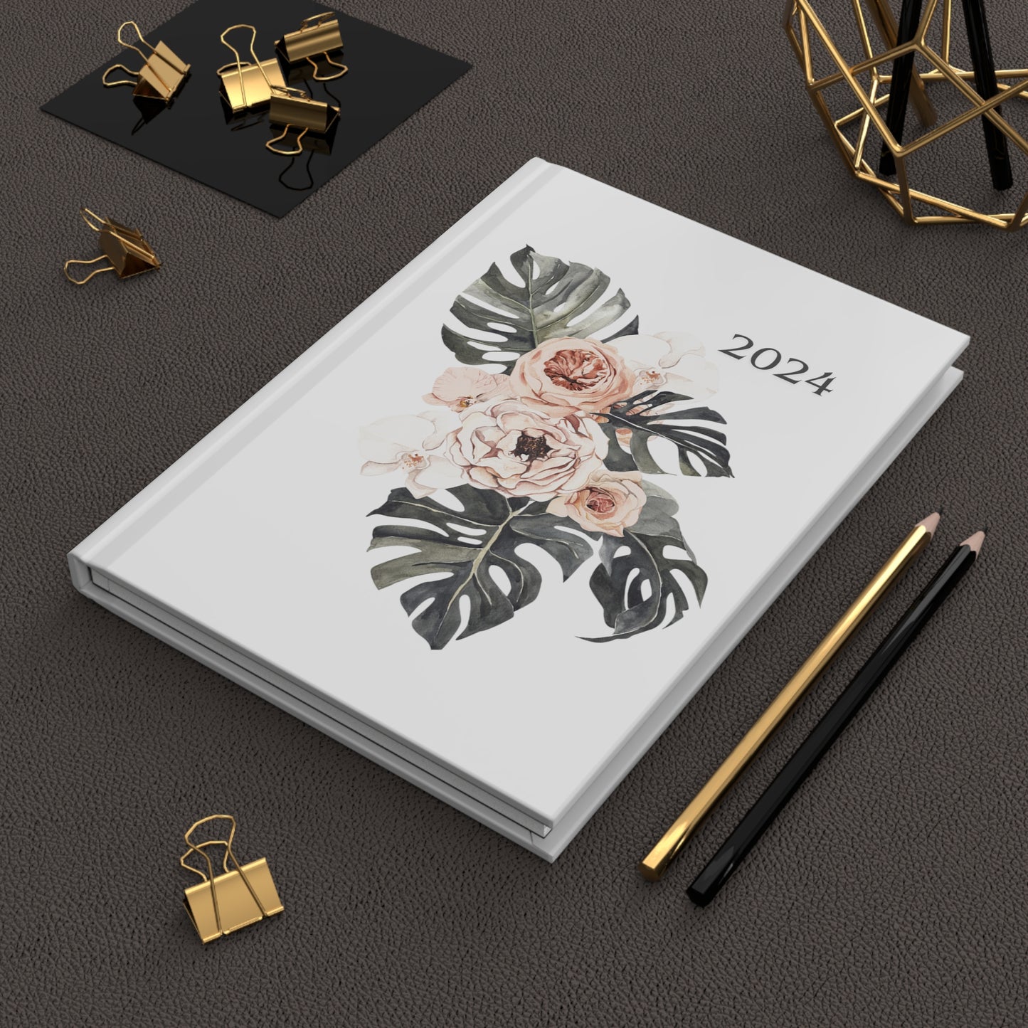 Floral Palm 2024 Hardcover Journal Matte