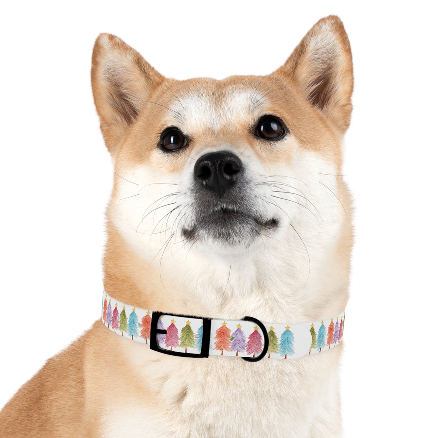 Colorful Christmas Tree Dog Collar