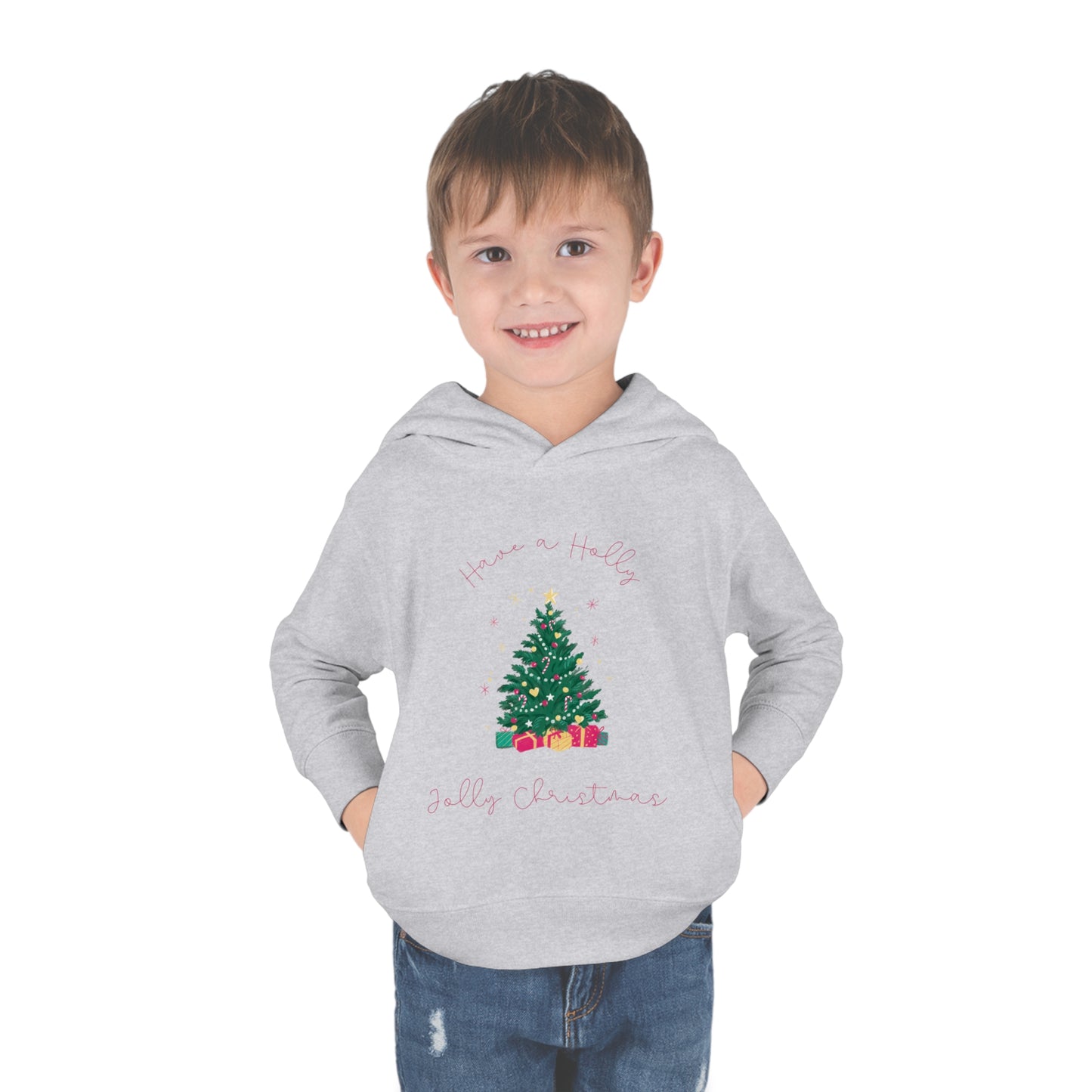 Toddler Holly Jolly Christmas Pullover Fleece Hoodie