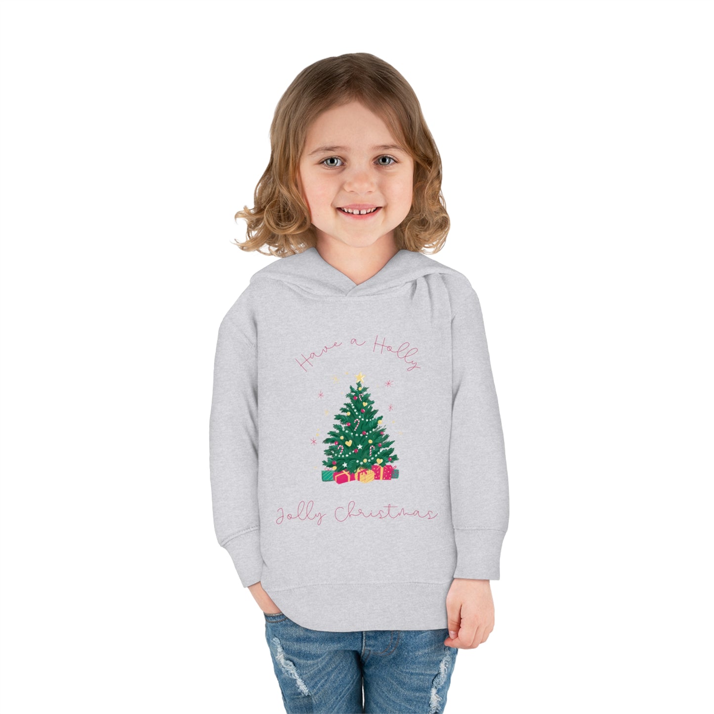 Toddler Holly Jolly Christmas Pullover Fleece Hoodie