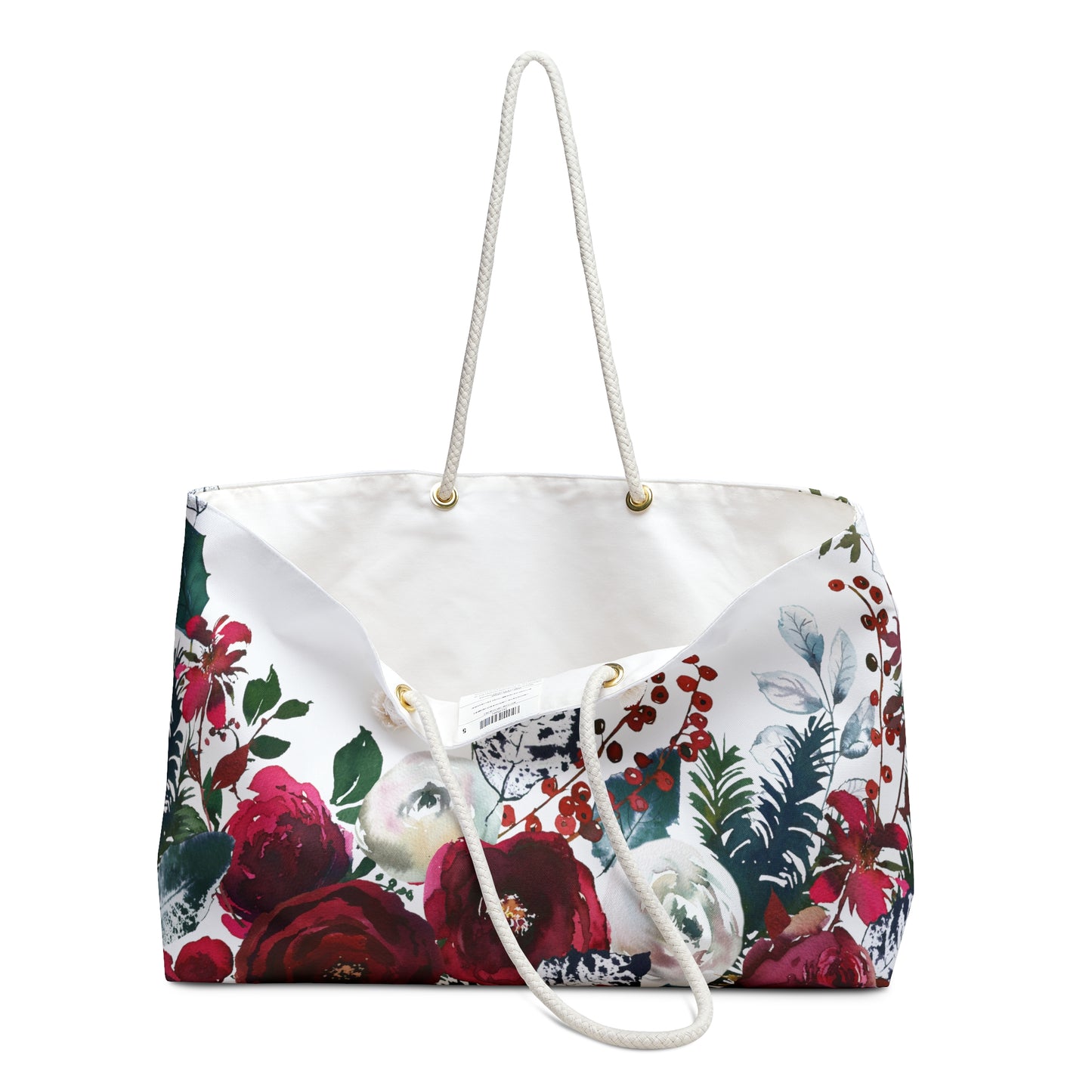 Winter Floral All Over Pattern Weekender Bag