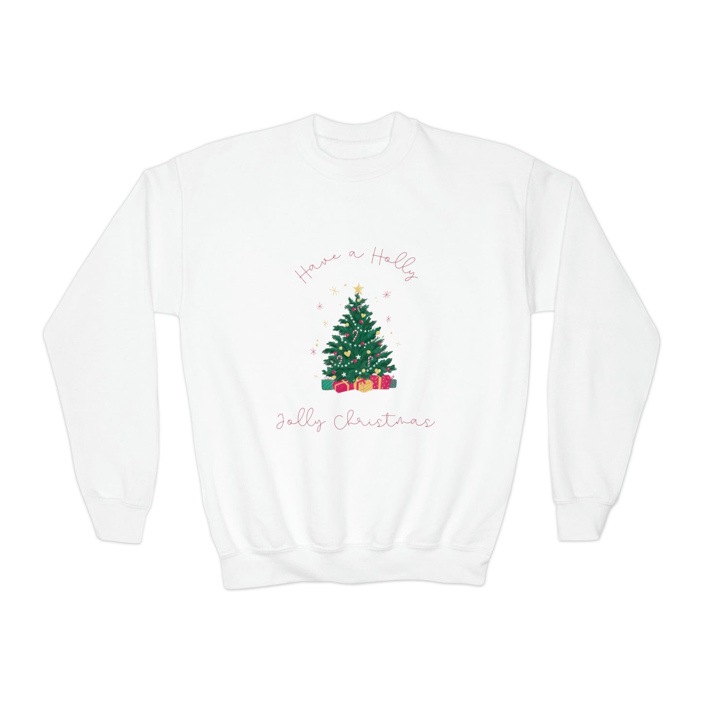 Holly Jolly Christmas Tree Youth Sweatshirt